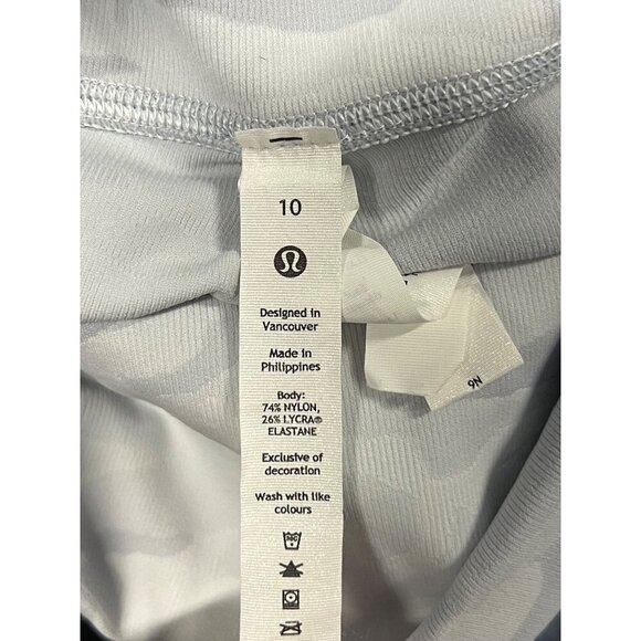 Lululemon Womens Size 10 Wunder Under Gray Camo High-Waisted Leggings EUC - Picture 6 of 6
